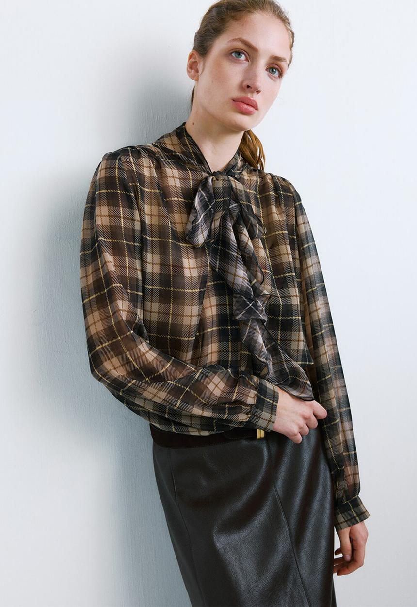 MANGO - Blouse scott - black