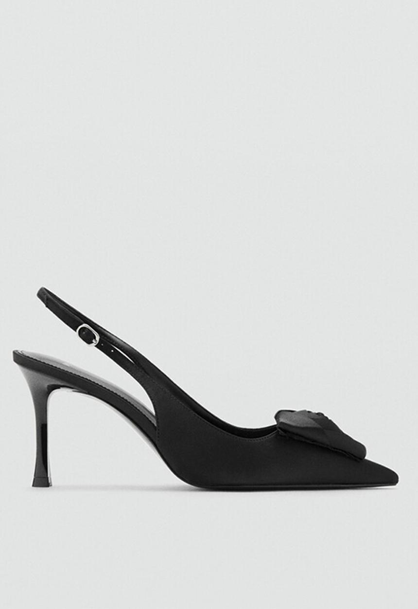 MANGO - Garden slingback - black