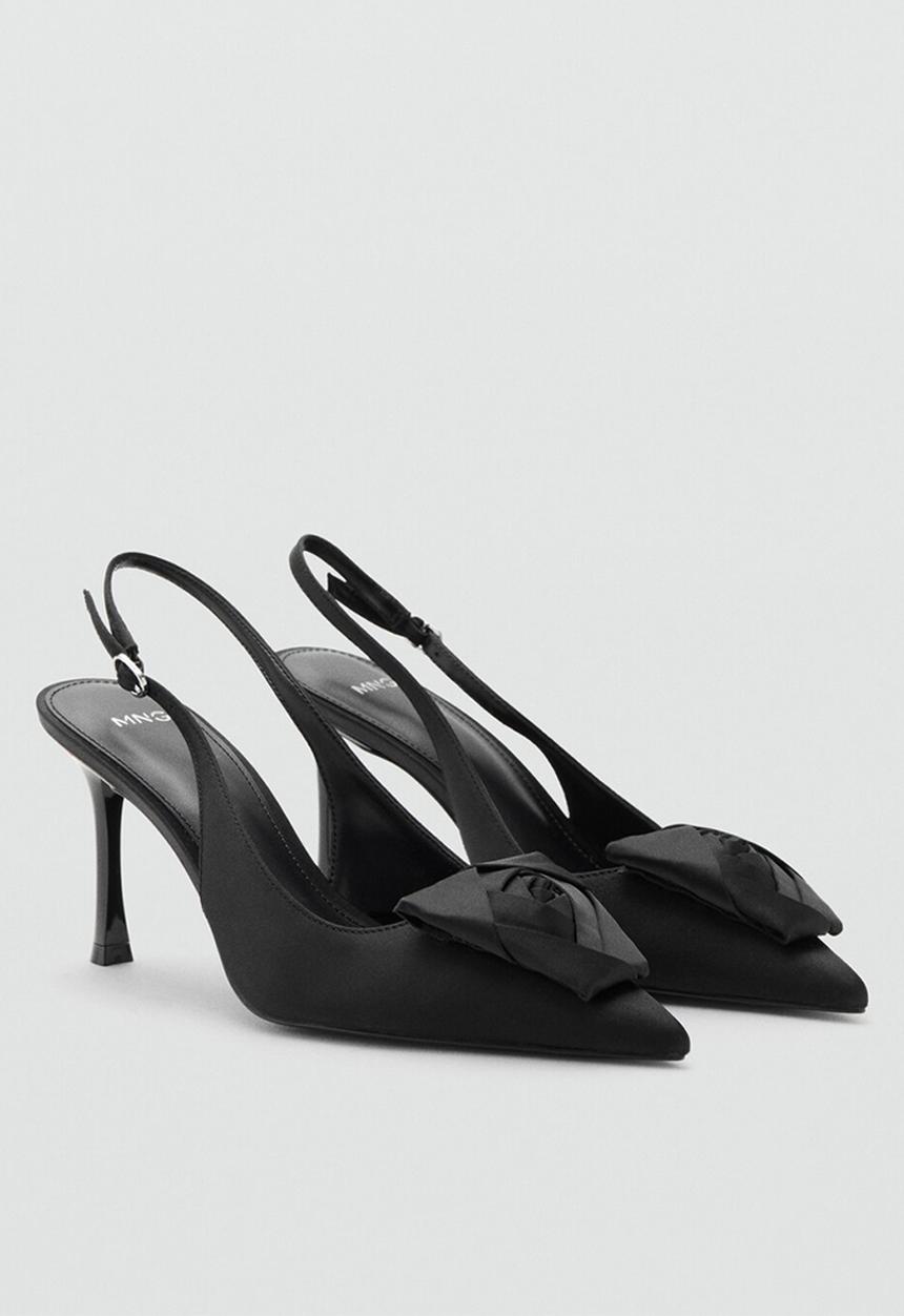 MANGO - Garden slingback - black