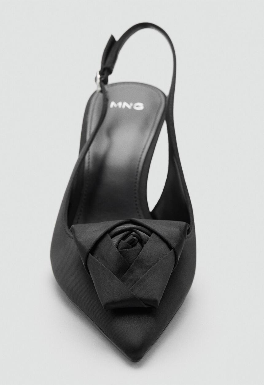 MANGO - Garden slingback - black