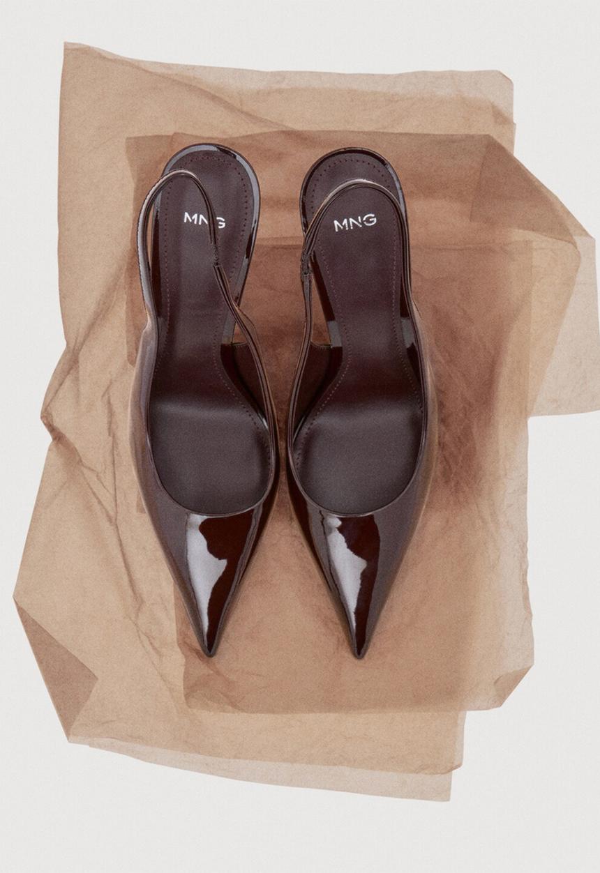 MANGO - Cookie1 slingback - dark red