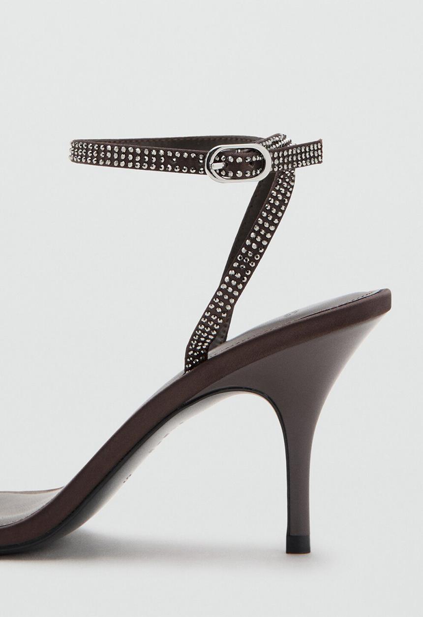 MANGO - Gol ankle strap - brown