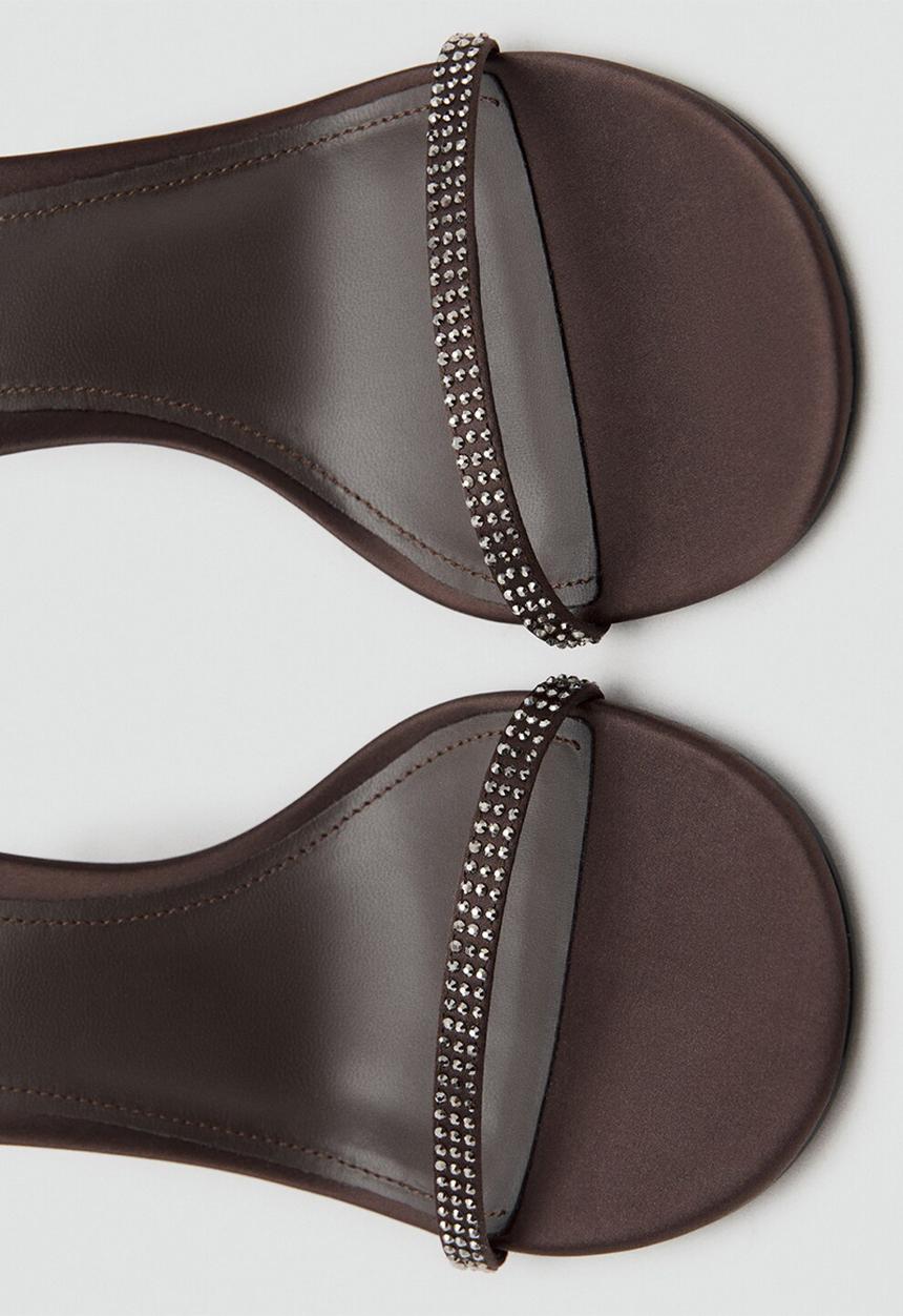 MANGO - Gol ankle strap - brown