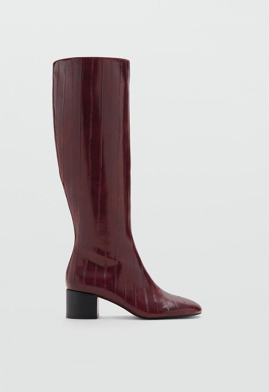 MANGO - Mimi knee length boot - dark red