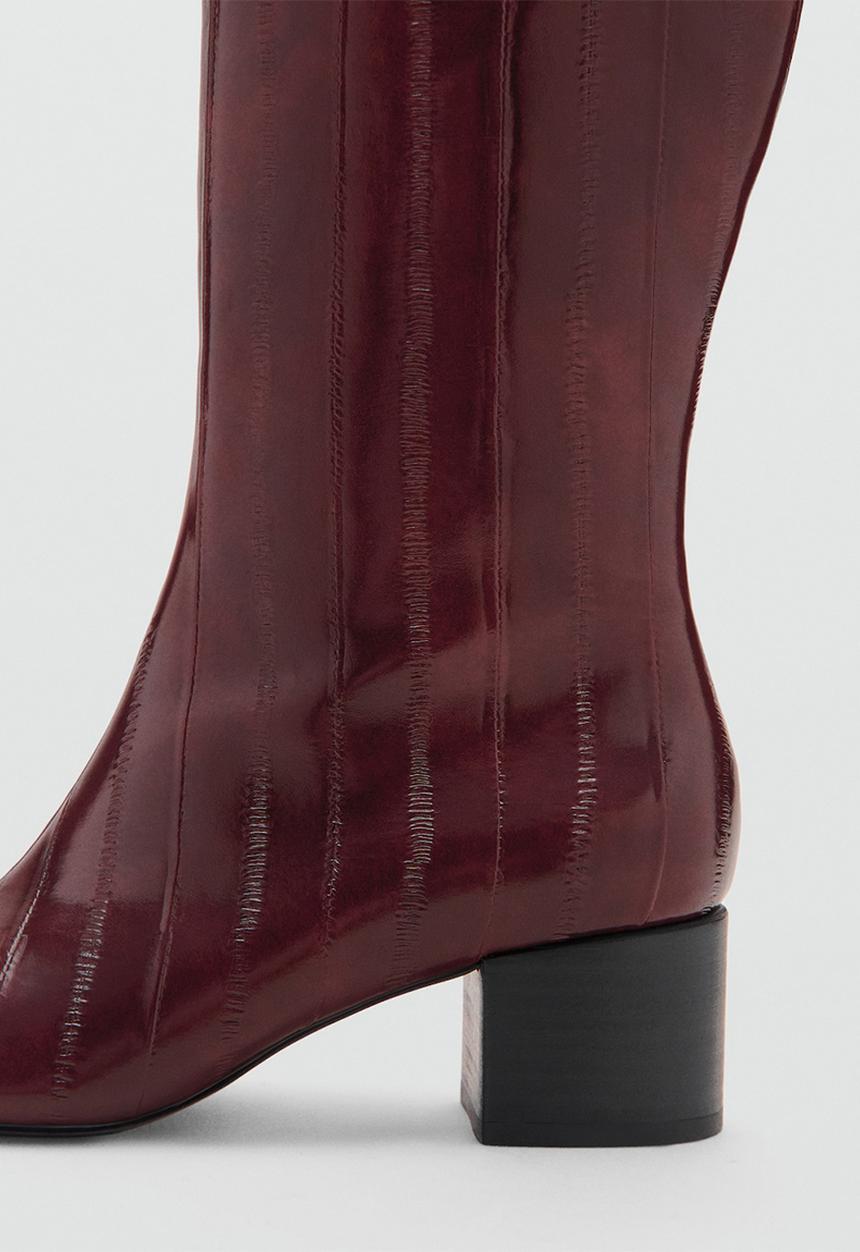 MANGO - Mimi knee length boot - dark red