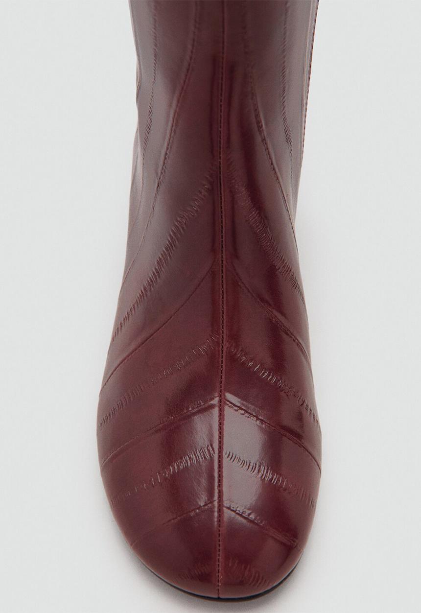 MANGO - Mimi knee length boot - dark red