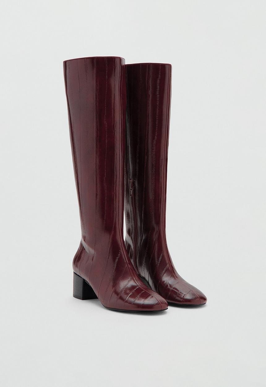 MANGO - Mimi knee length boot - dark red