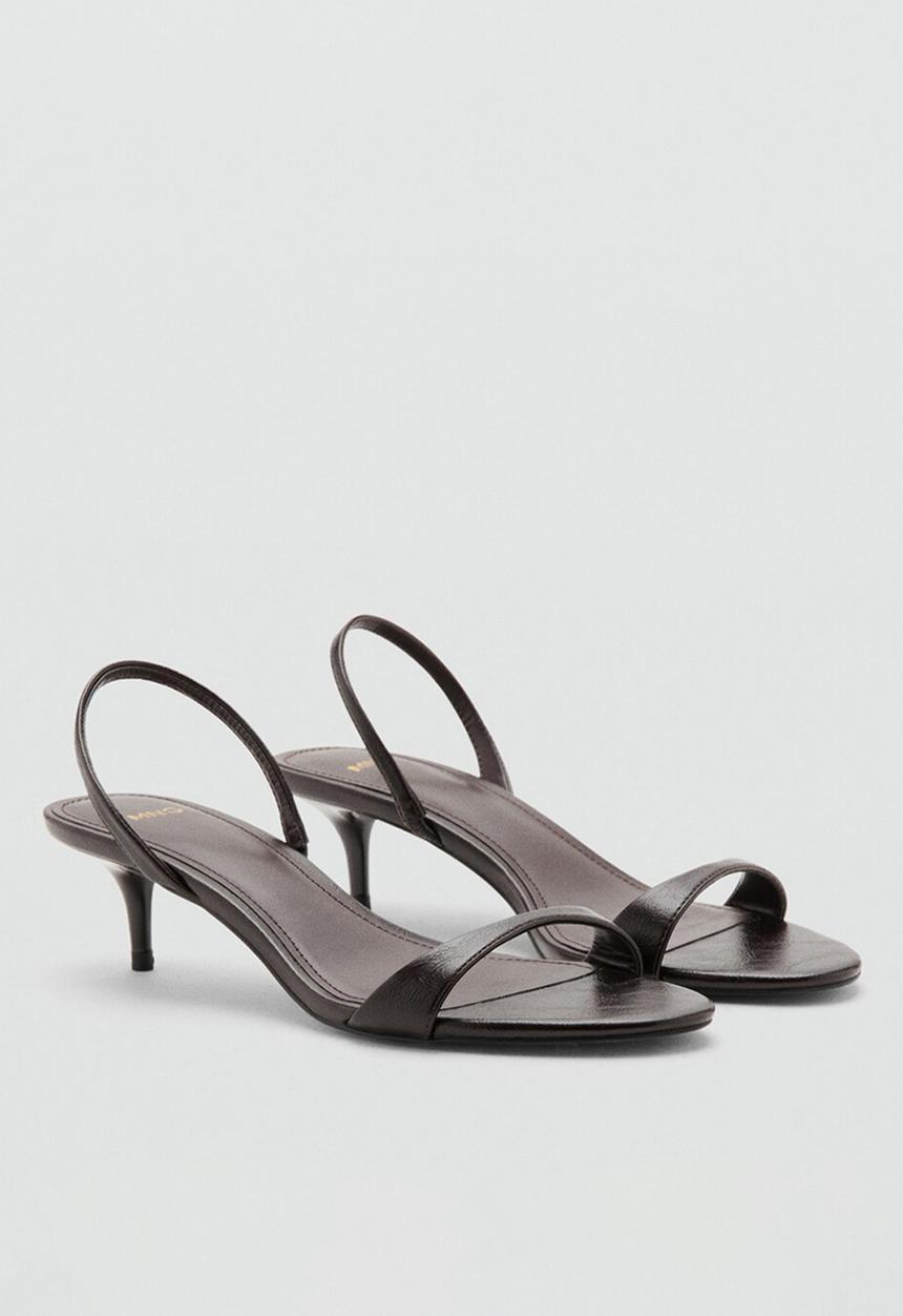 MANGO - Nighty heel - dark brown