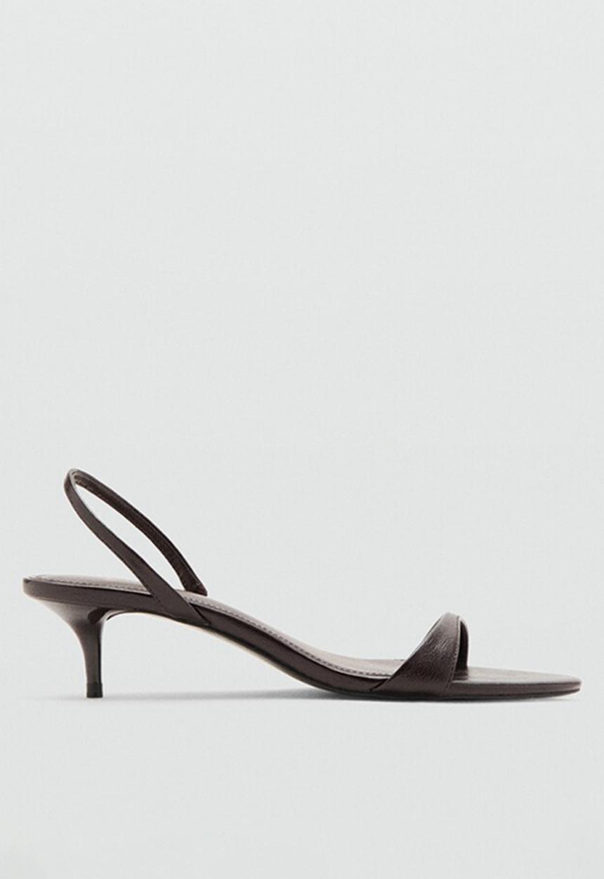 MANGO - Nighty heel - dark brown