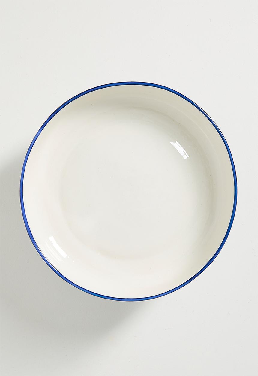 Urchin Art - Stripe fruit bowl - Blue & White