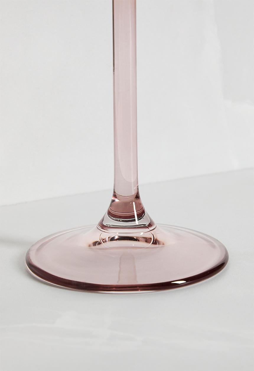 Excellent Houseware - Smoke champagne glass set of 2 - rose