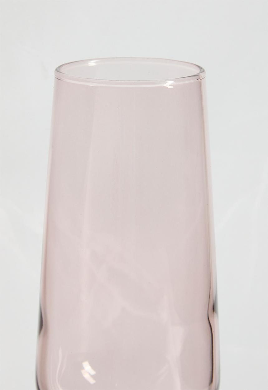 Excellent Houseware - Smoke champagne glass set of 2 - rose