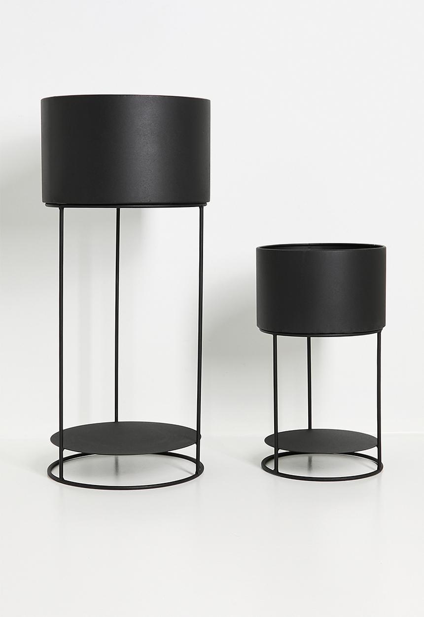 H&S - Rio planter set of 2 - Black