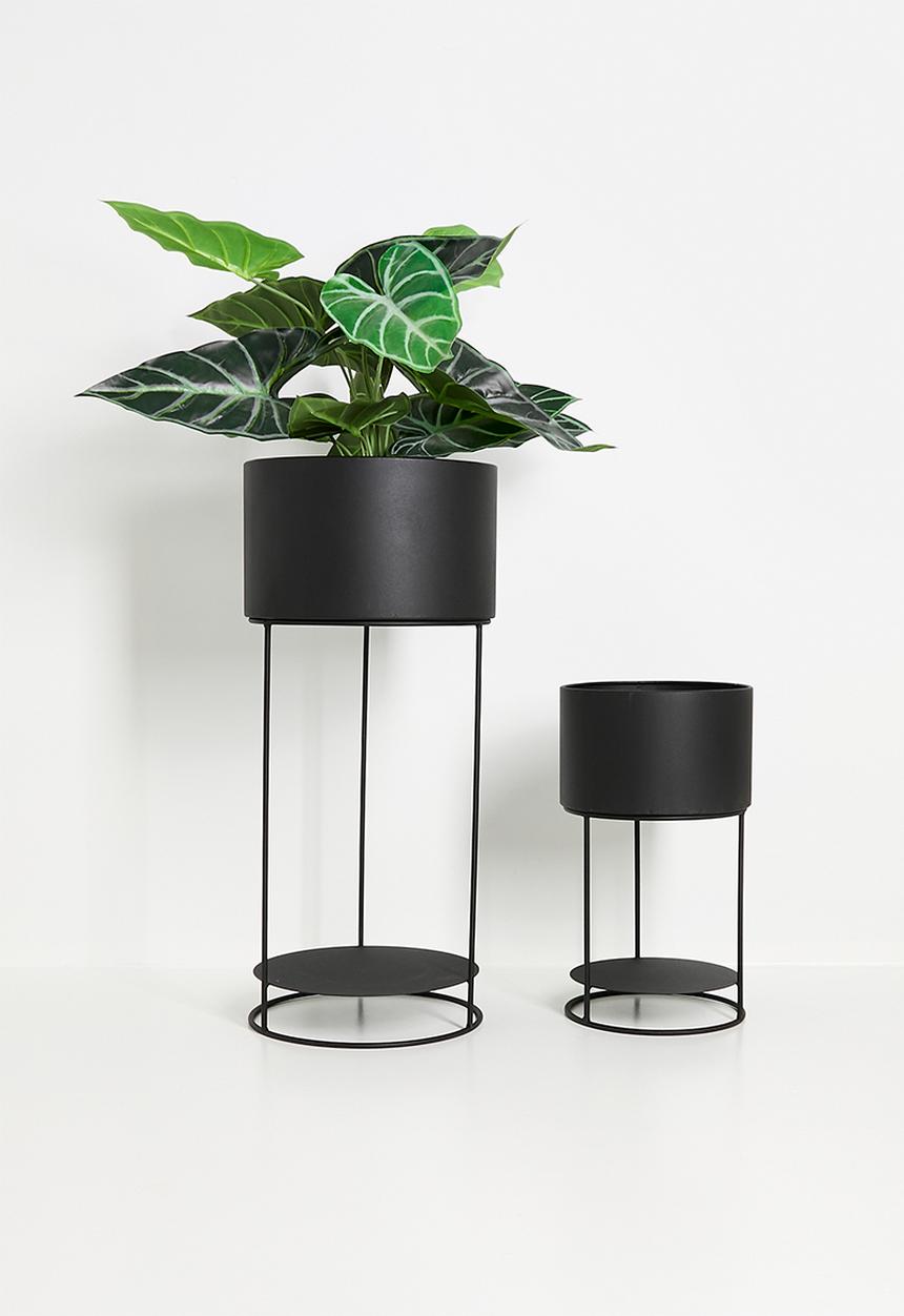 H&S - Rio planter set of 2 - Black