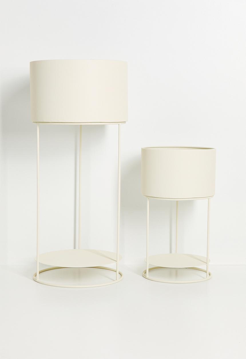 H&S - Rio planter set of 2 - White