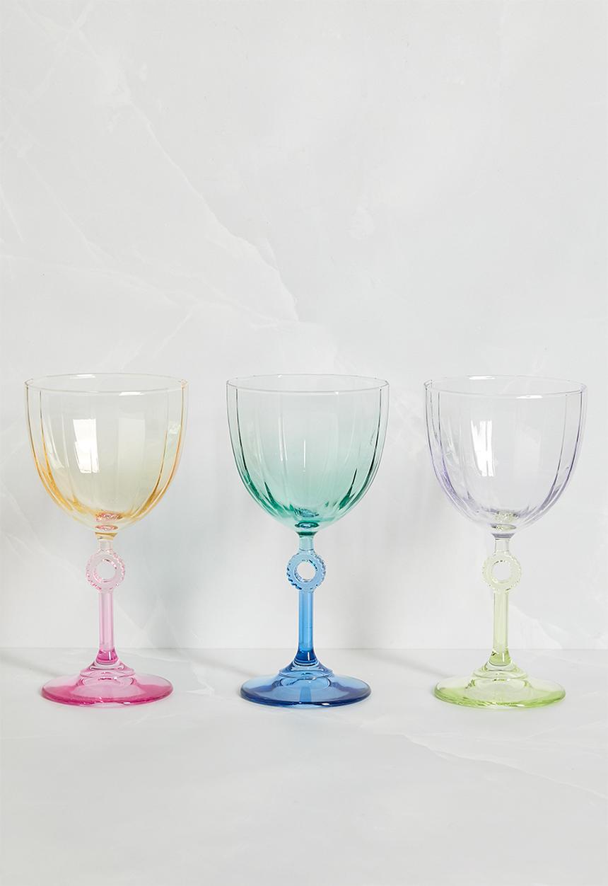 Excellent Houseware - Leah champagne glass set of 3 - multi