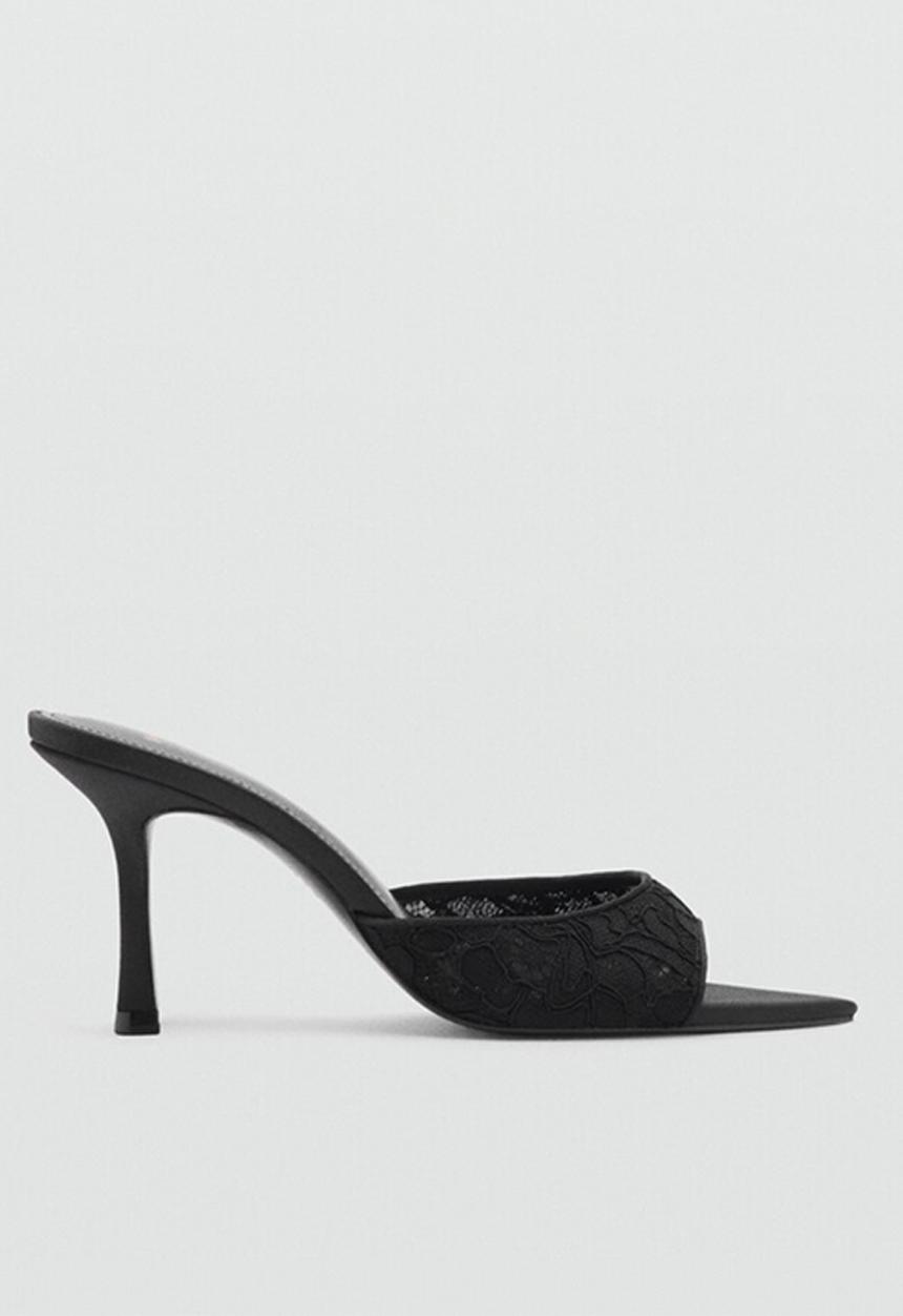 MANGO - Pepye mule - black