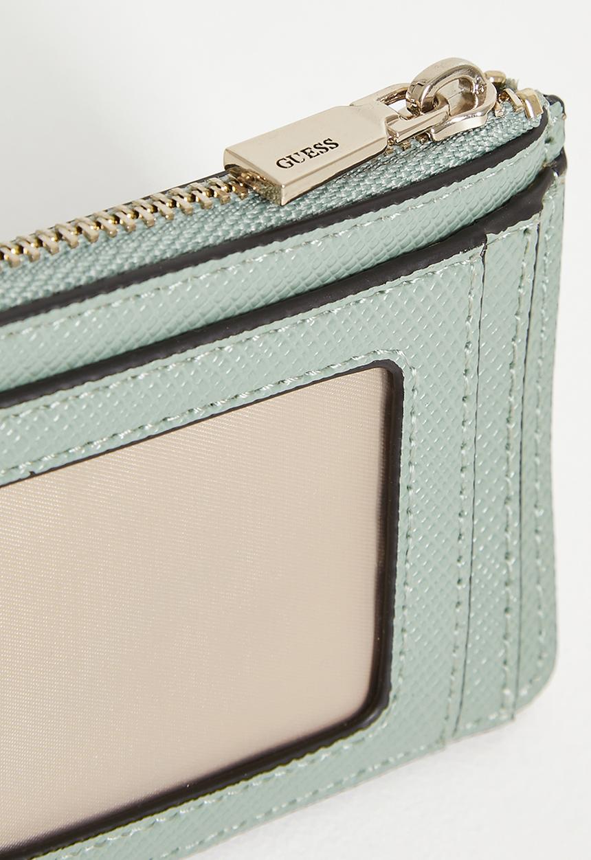 GUESS - Laurel ii sling zip card case - light sage