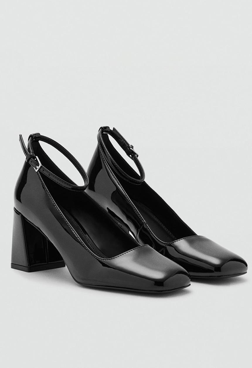 MANGO - Nito ankle strap - black