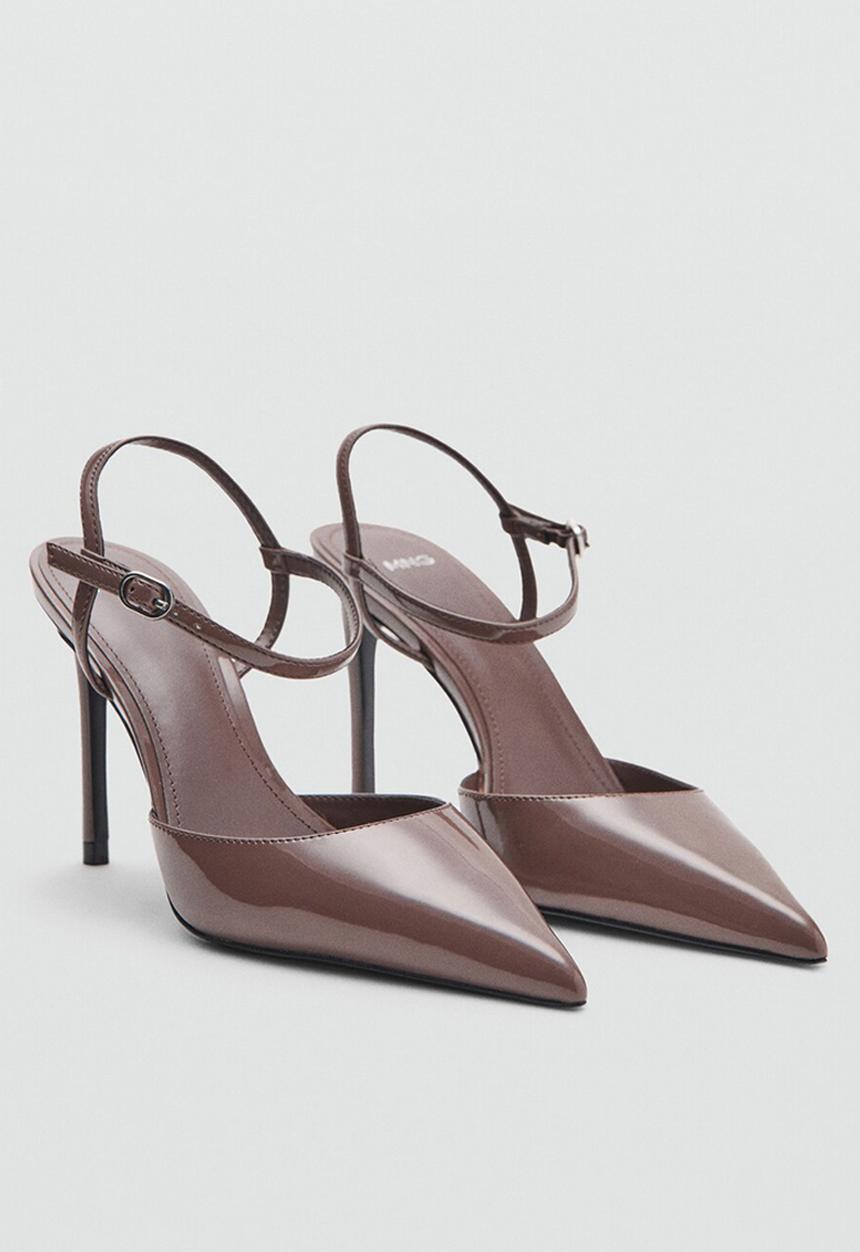 MANGO - Glitty ankle strap - light brown