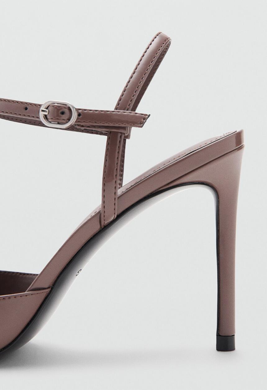 MANGO - Glitty ankle strap - light brown