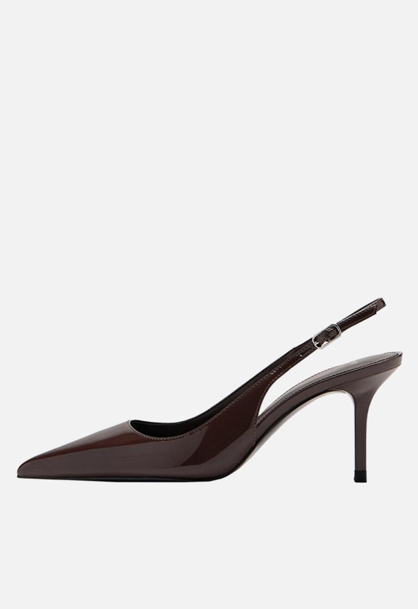 MANGO - Sol slingback - dark brown