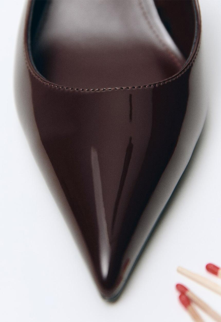 MANGO - Sol slingback - dark brown