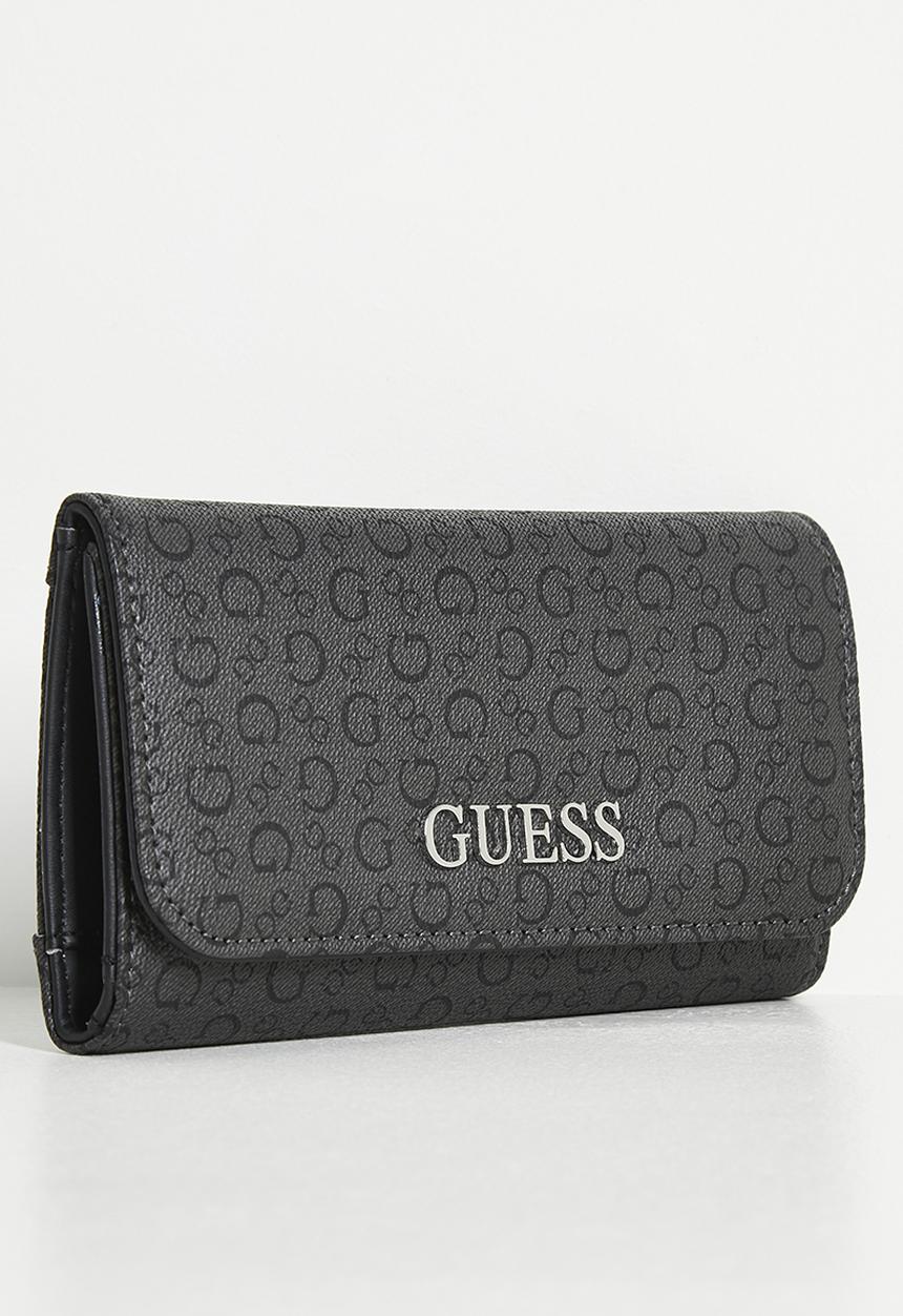 GUESS - Abbas slim clutch purse - grey