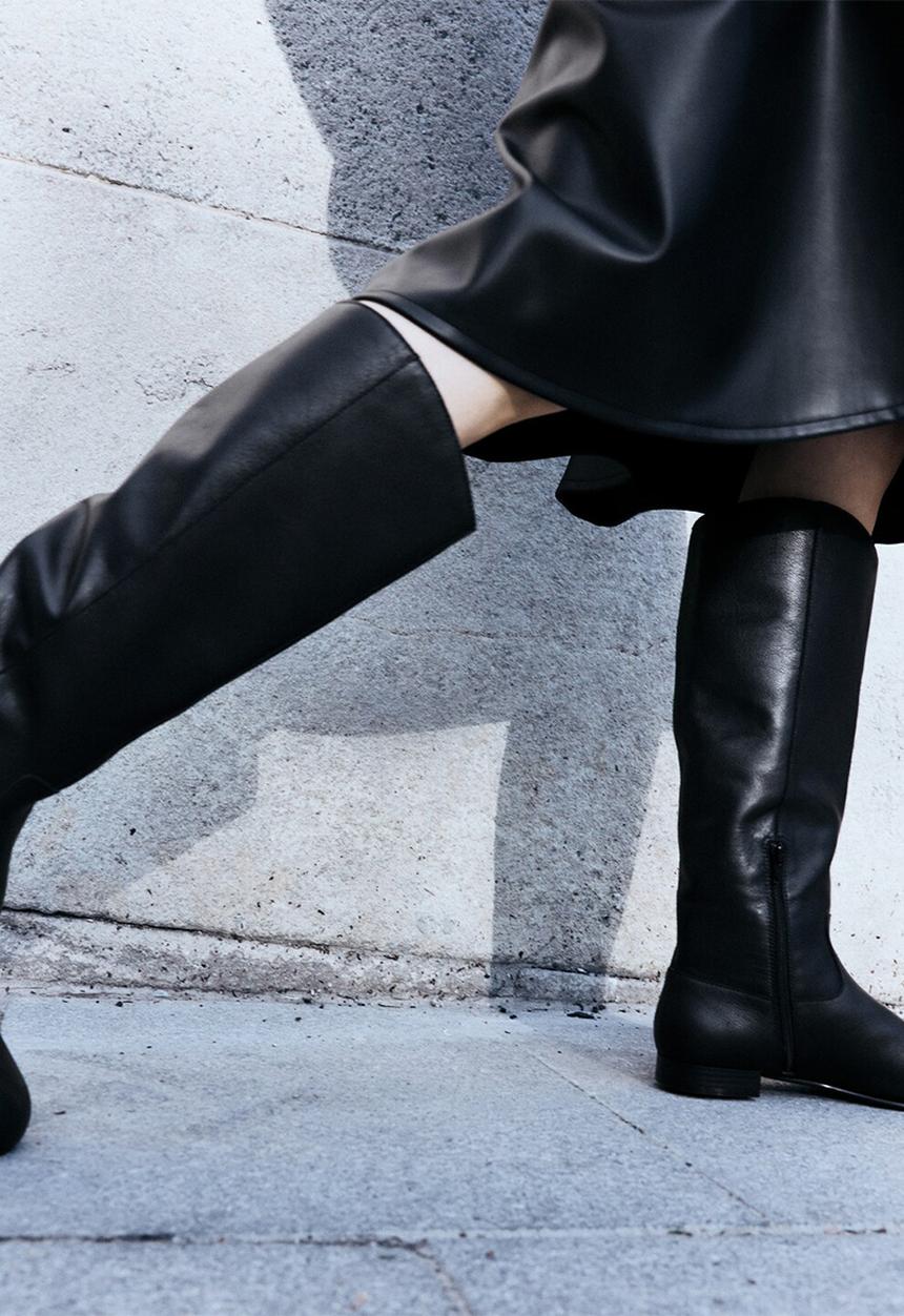 MANGO - Raqui riding boot - black