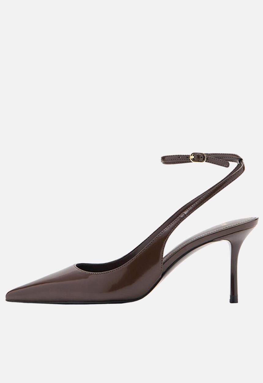 MANGO - Neko ankle strap - dark brown