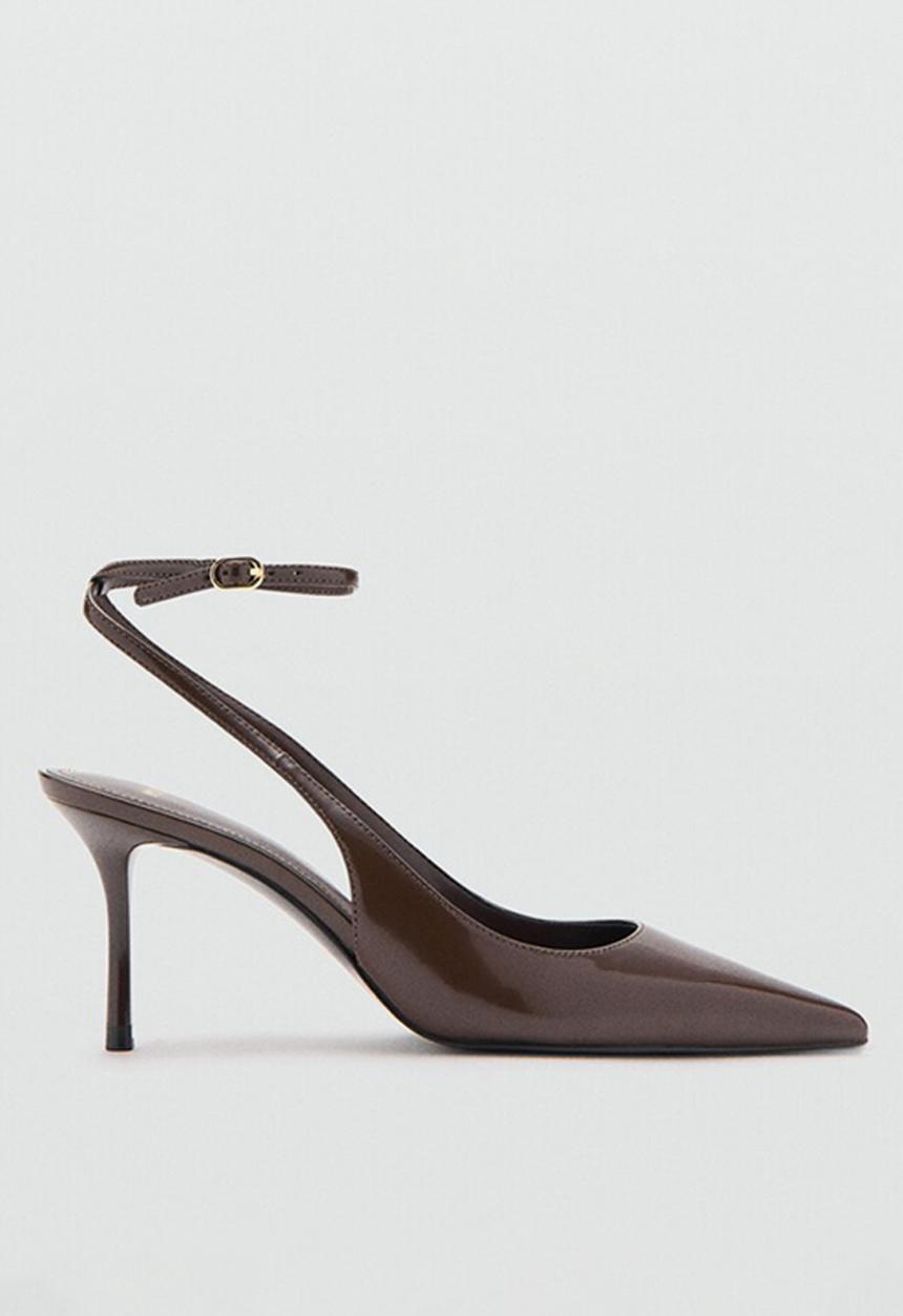 MANGO - Neko ankle strap - dark brown