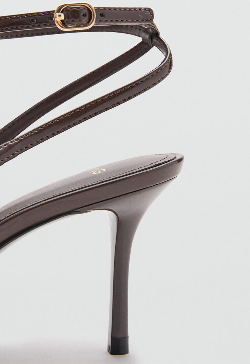 MANGO - Neko ankle strap - dark brown