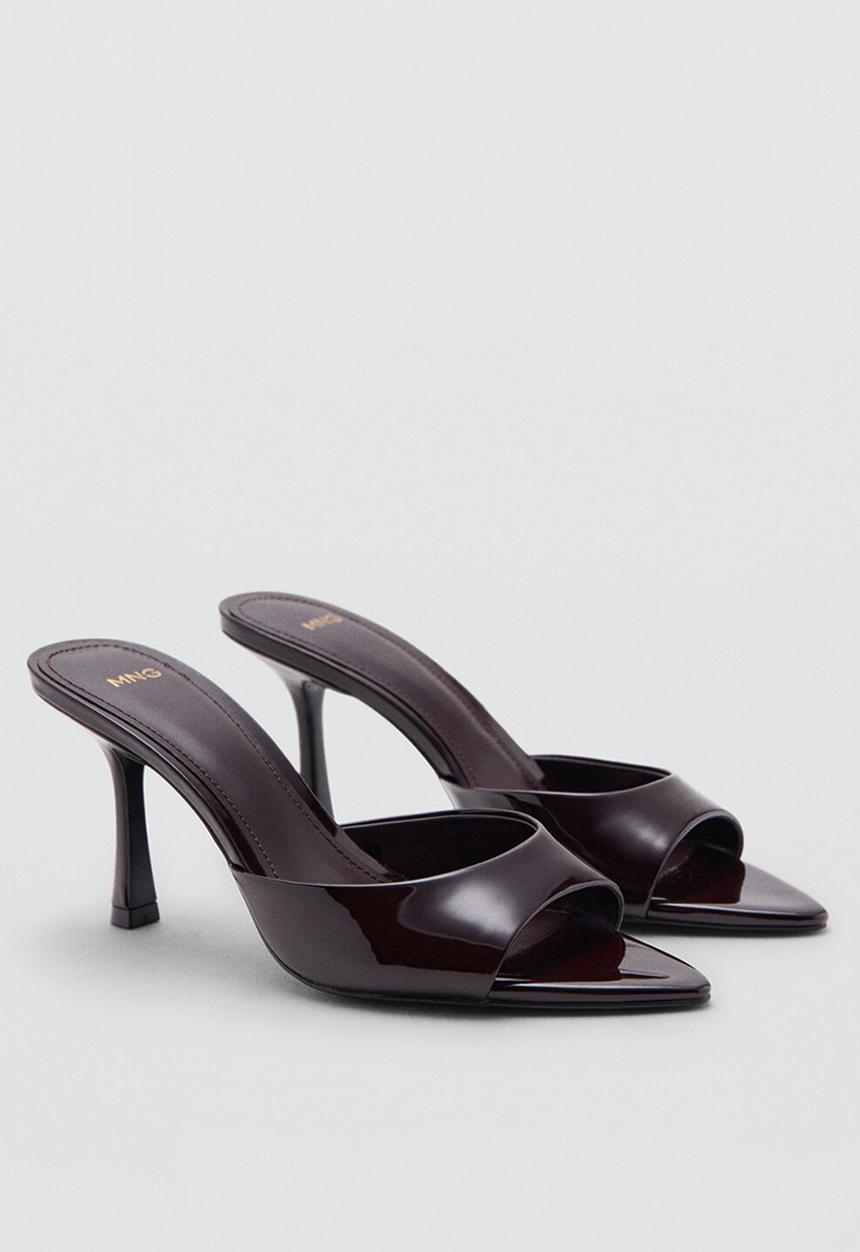 MANGO - Pepygr mule heel - dark red