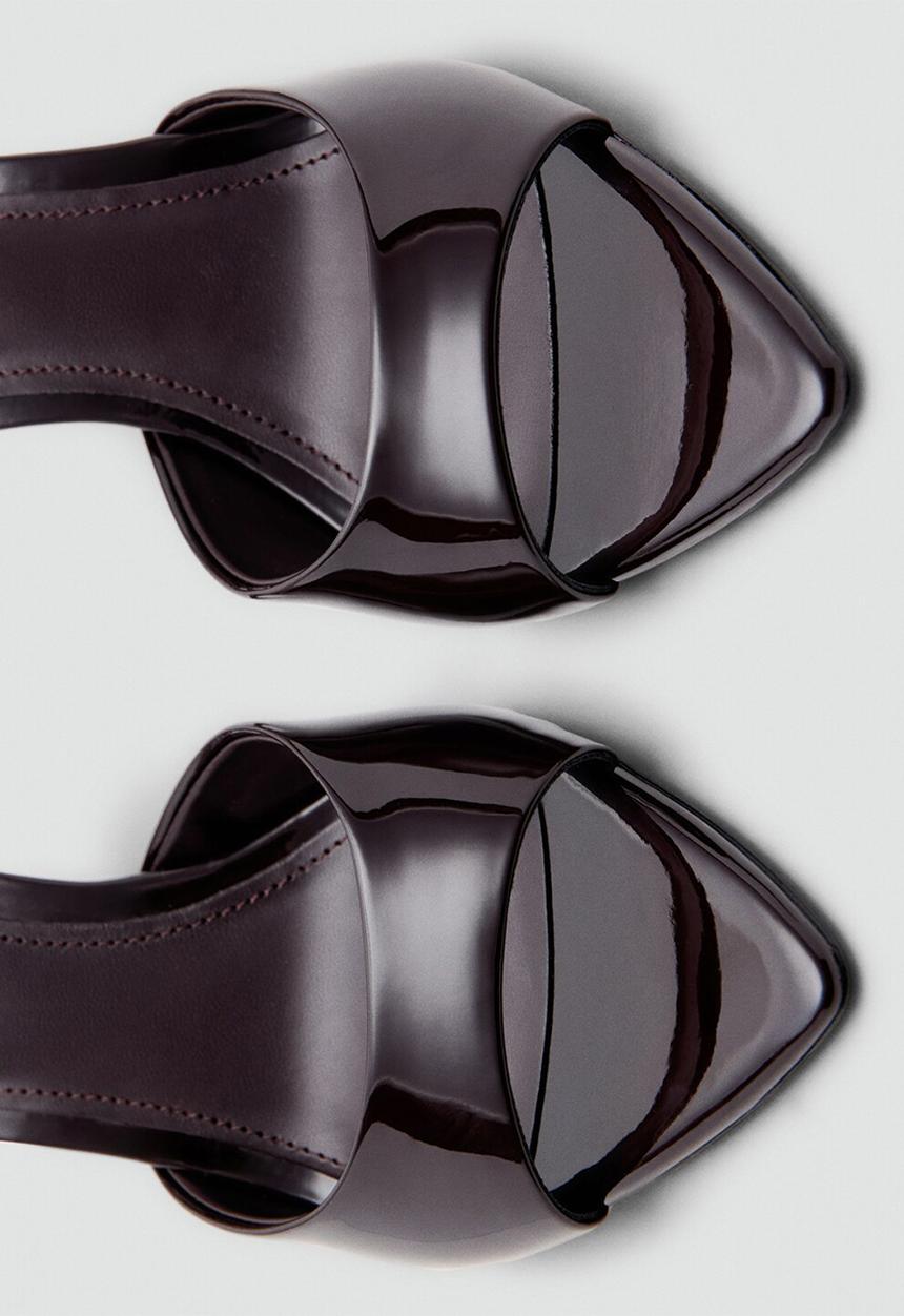 MANGO - Pepygr mule heel - dark red