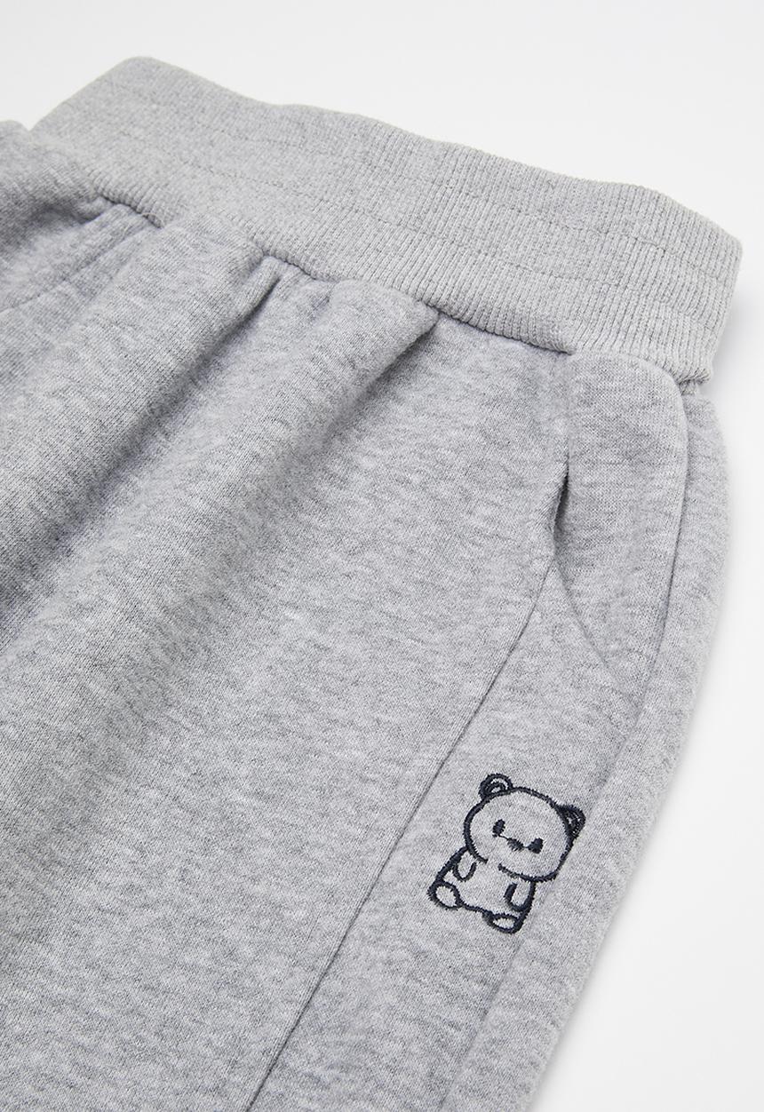 Pop Candy - Bear embroidered sweatpants - grey