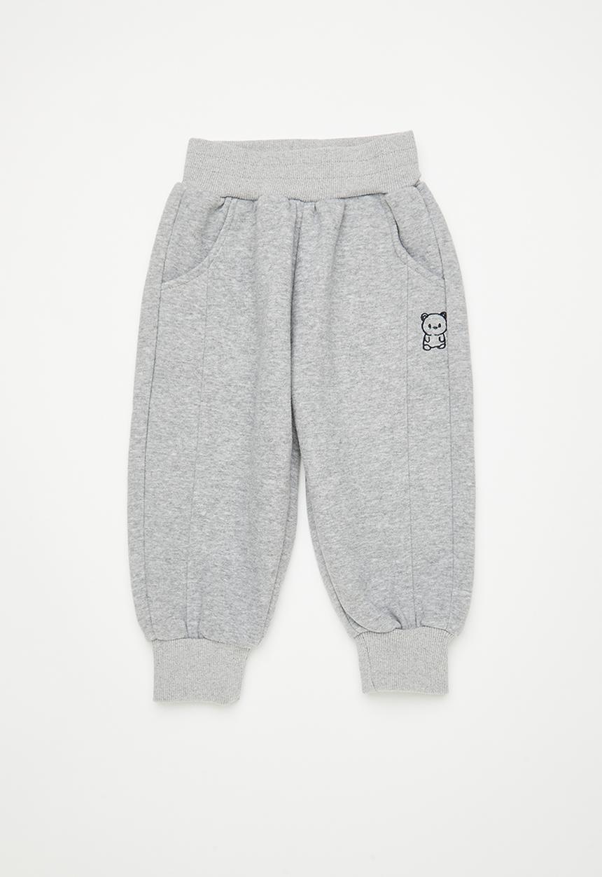 Pop Candy - Bear embroidered sweatpants - grey