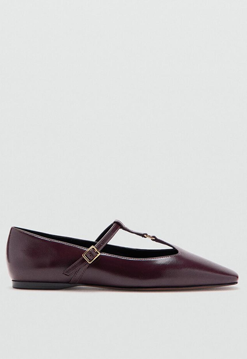 MANGO - Loto mary jane pump - dark red