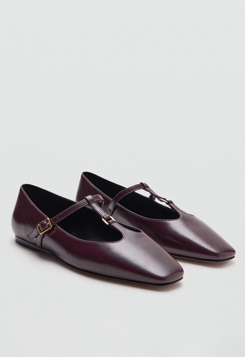 MANGO - Loto mary jane pump - dark red