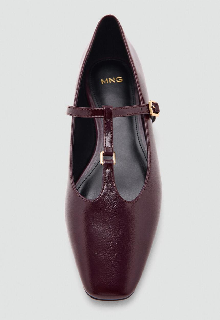 MANGO - Loto mary jane pump - dark red
