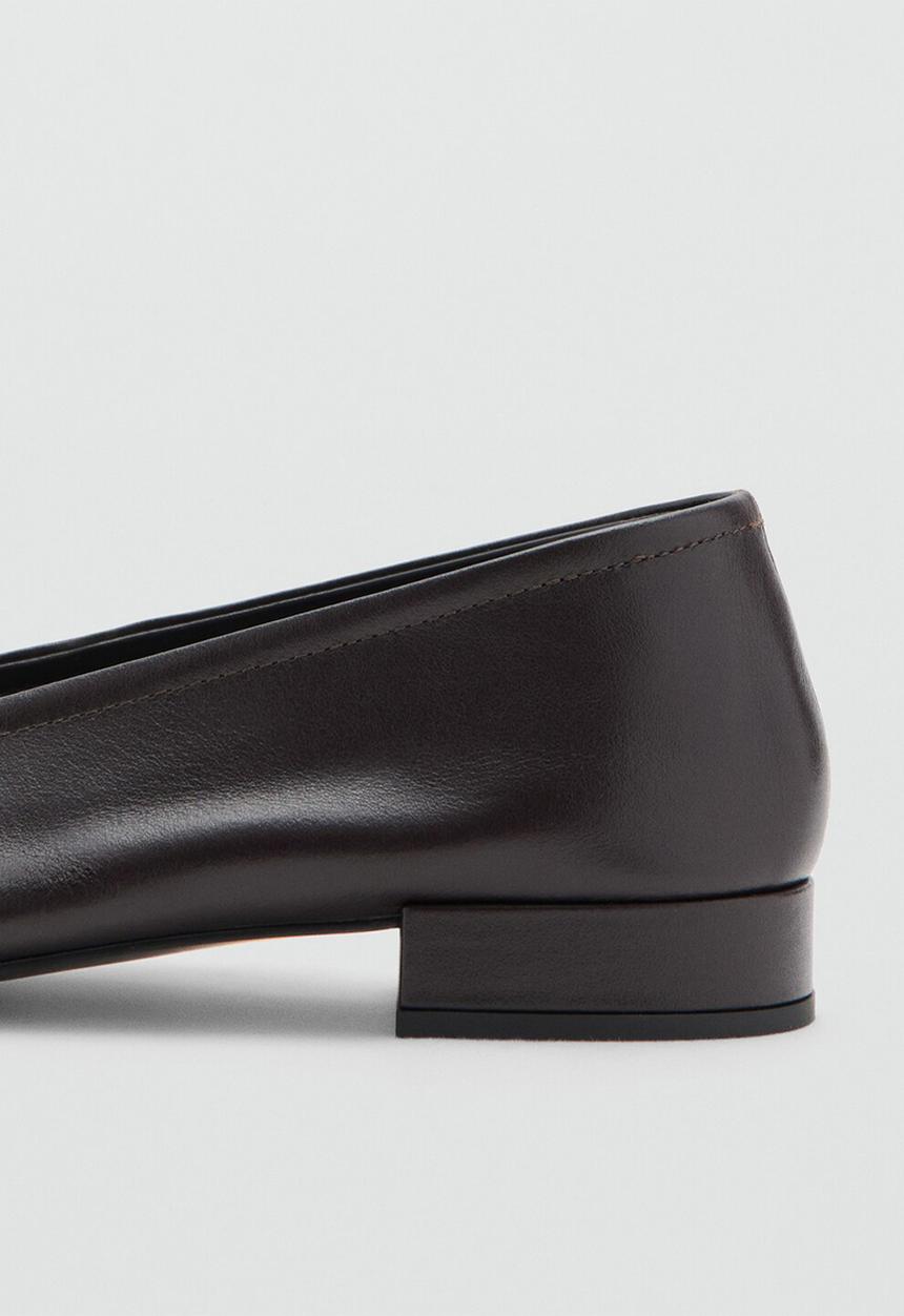 MANGO - Luna leather pump - dark brown