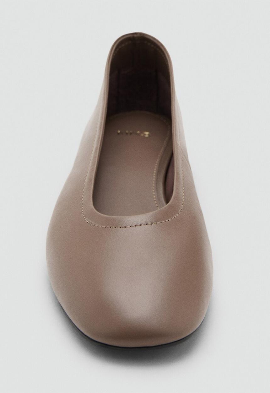 MANGO - Luna leather pump - light brown