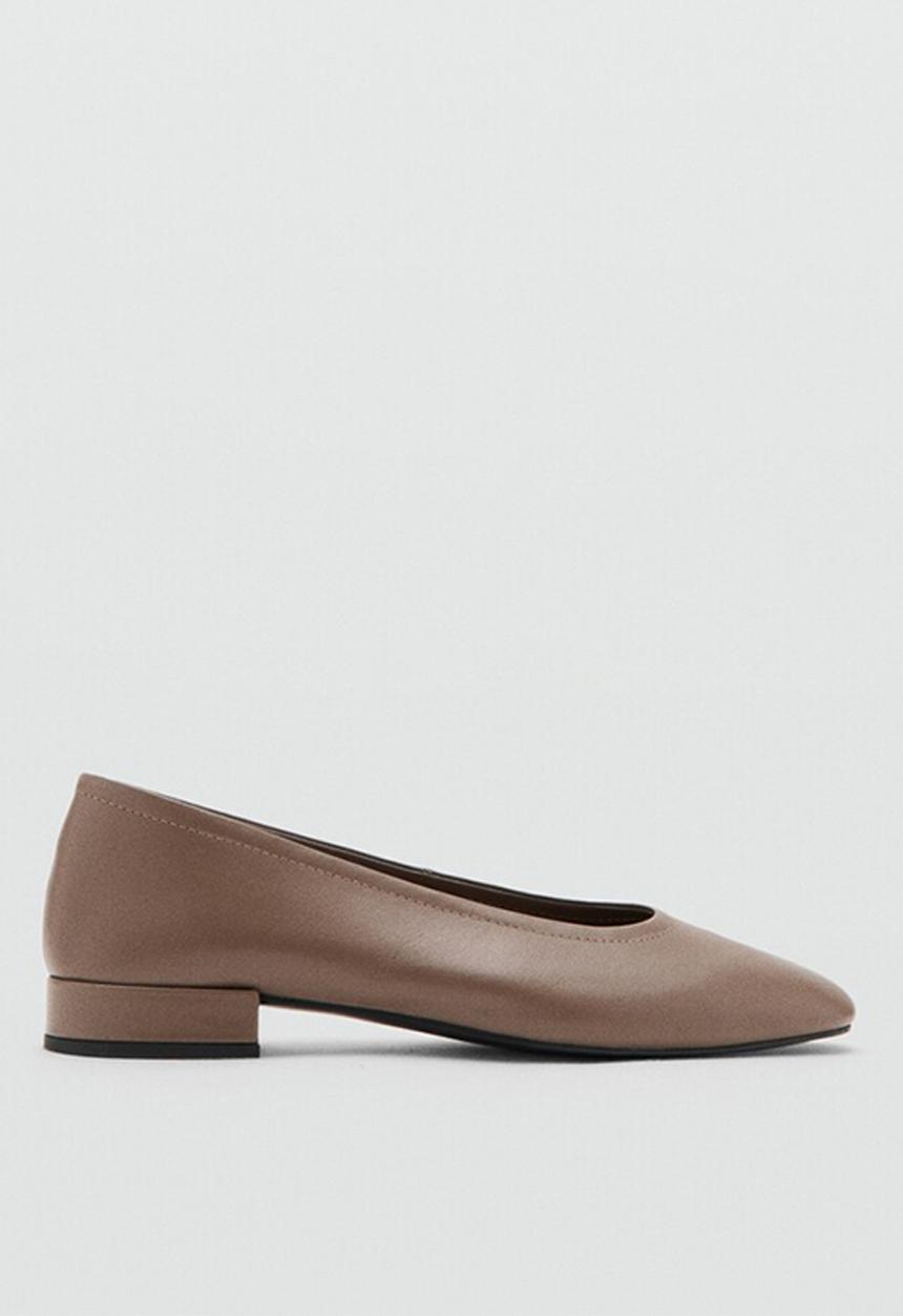 MANGO - Luna leather pump - light brown