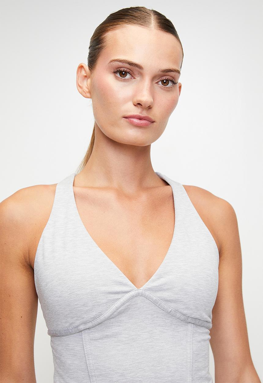 Cotton On - Ultra Soft Contour Tank - Light Grey Marle