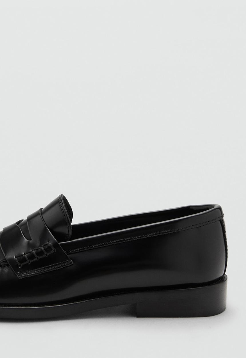 MANGO - Luisa leather loafer - black