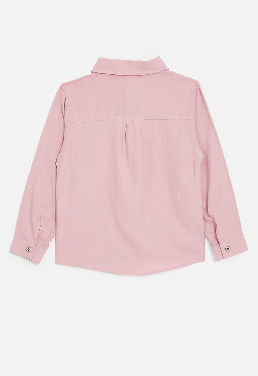 Pop Candy - Shirt with mock welt pocket - pink