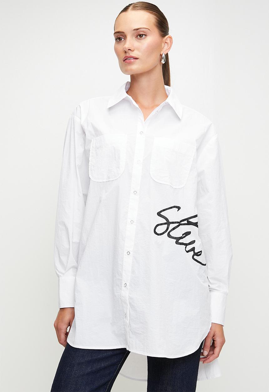 Steve Madden - Ladies ophelia oversized shirt - white