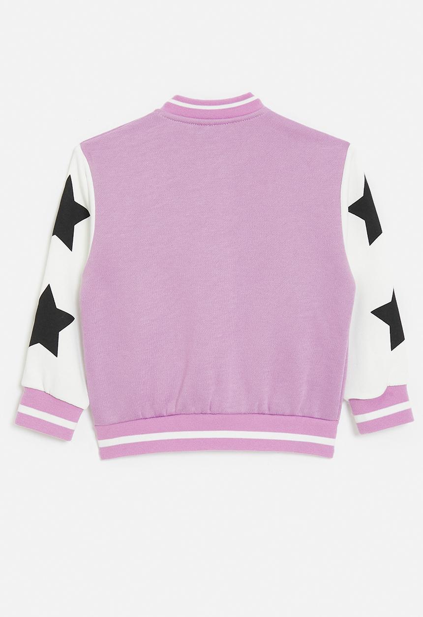 Pop Candy - Baseball jacket - pale purple/white/black