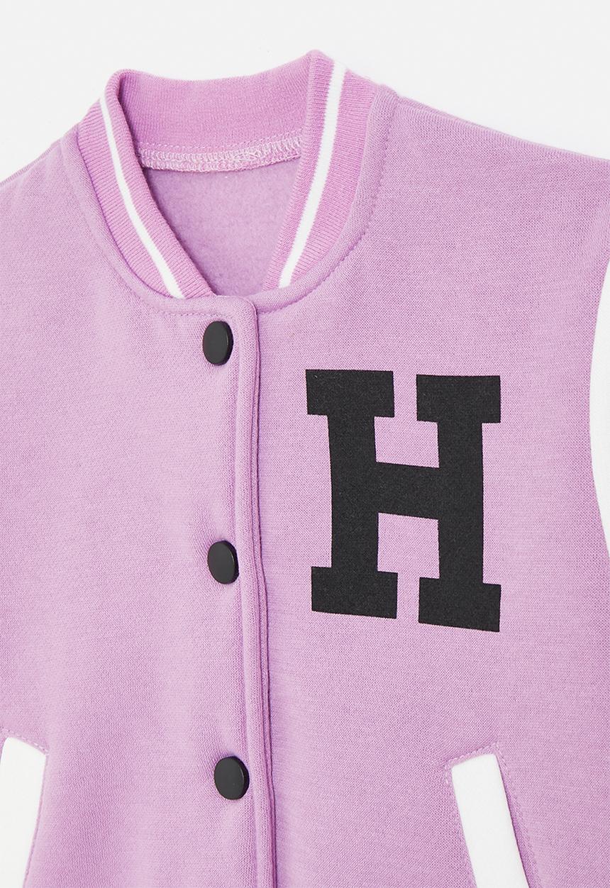 Pop Candy - Baseball jacket - pale purple/white/black