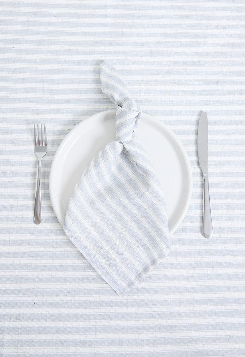 Sixth Floor - Stripe Loft Linen Napkins - Charcoal