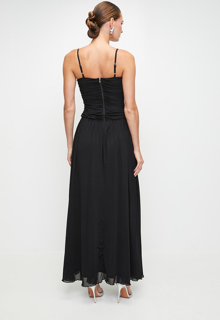 SISSY BOY - Sweet Escape Maxi Dress With A Dropped Waist And Ruching - Black